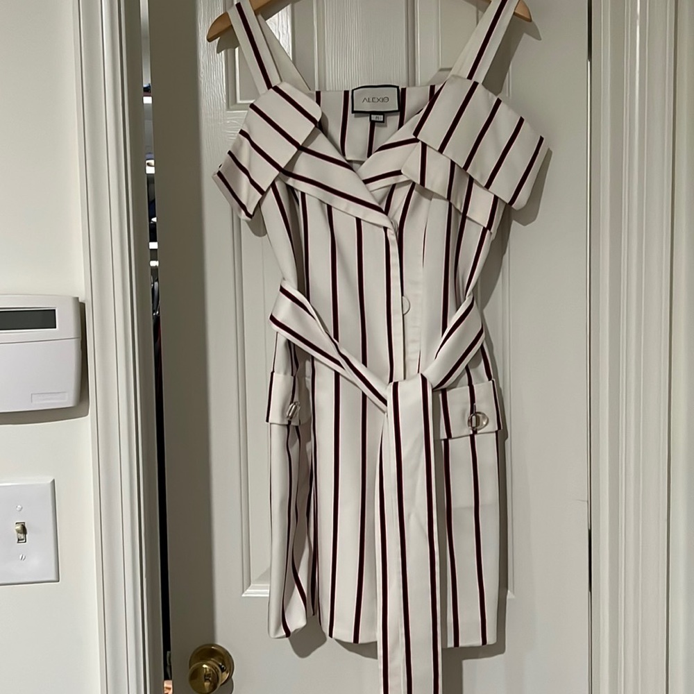 Alexis Red, White and Blue Striped Mini Dress